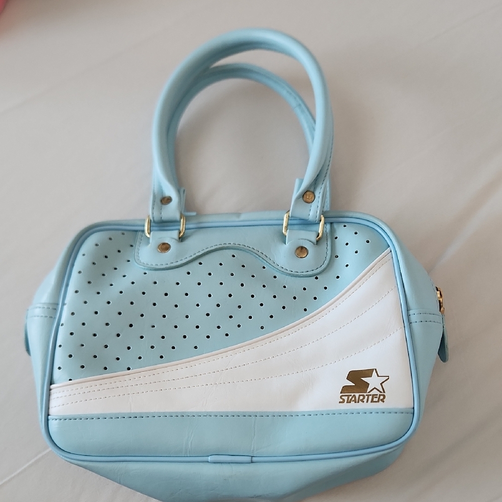 STARTER Light Blue and White Satchel